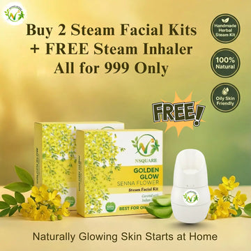 Golden Glow Senna Flower Herbal Steam Facial Kit Combo