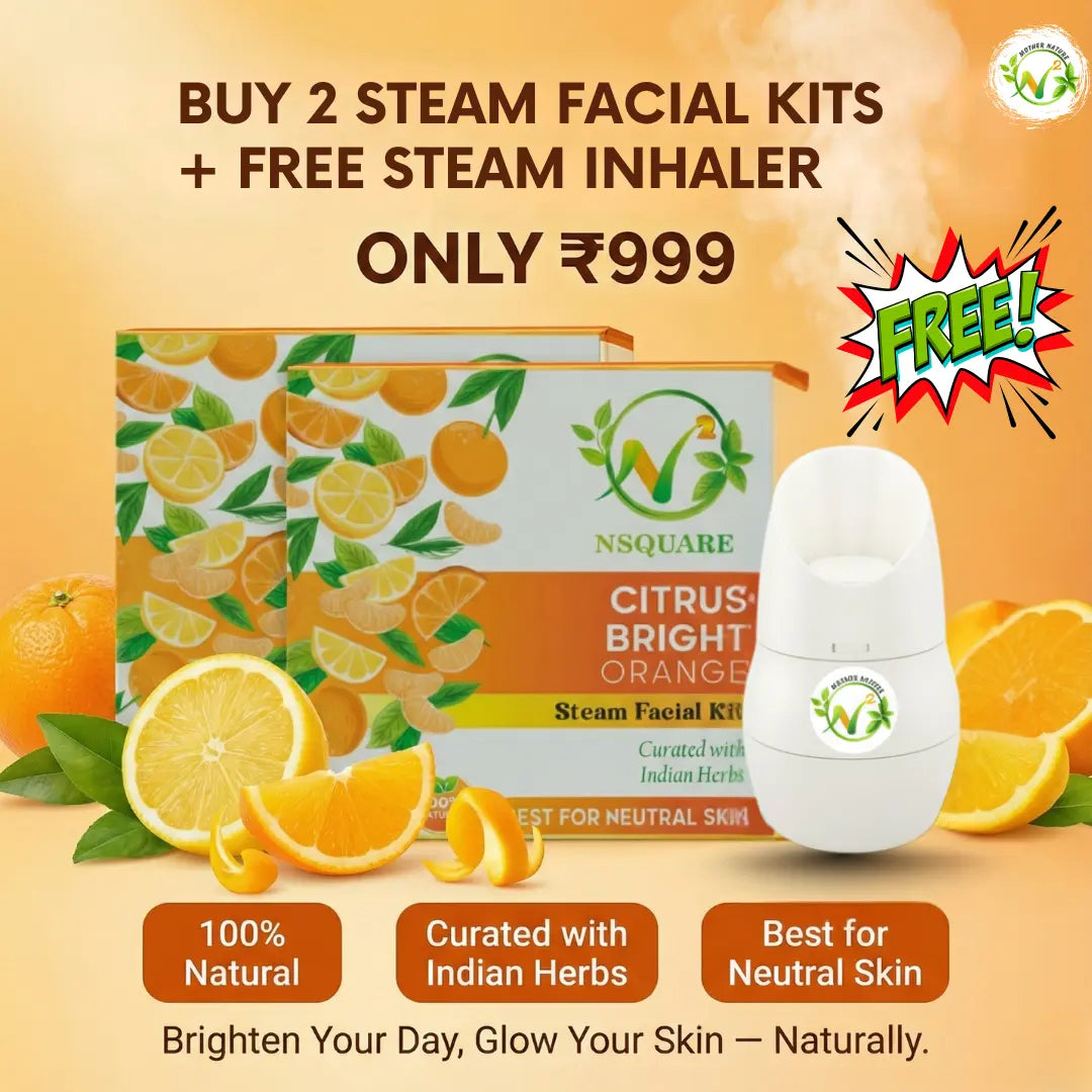 Citrus Bright Orange Herbal Steam Facial Kit Combo