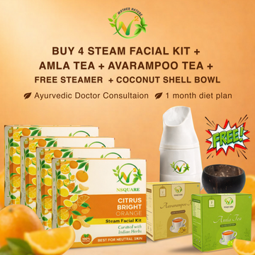 Orange Steam Facial Kit - Monthly Combo